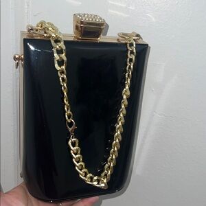 Elegant Black and Gold Women's Bag